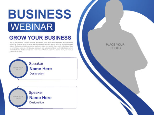 business webinar social media postr template