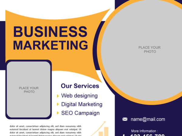 Business marketing poster design template