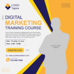 Digital marketing training social media poster