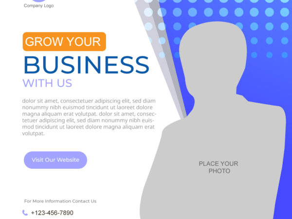 Grow Your Business Concept Poster template