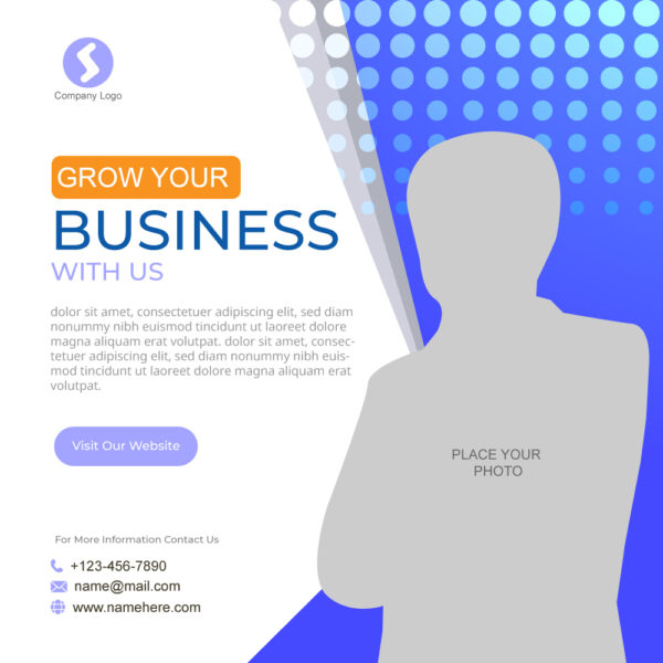 Grow Your Business Concept Poster template