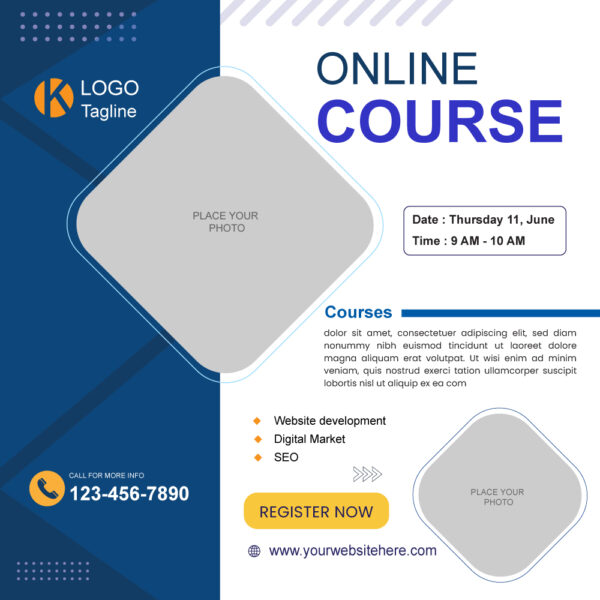 Online Course Concept Poster