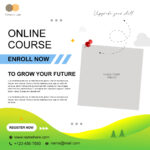 Online course poster template