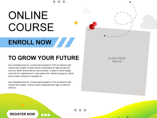 Online course poster template