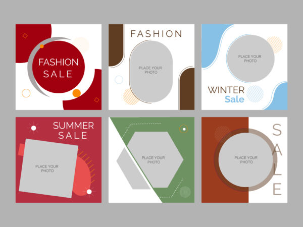 Fashion template 6 poster collection