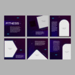 Fitness Instagram Poster Template layout