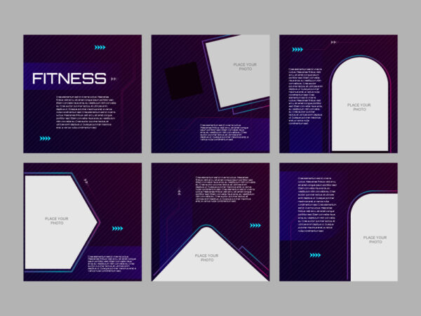 Fitness Instagram Poster Template layout