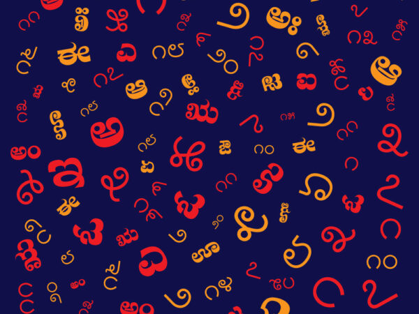 Alphabets pattern vectors kannada