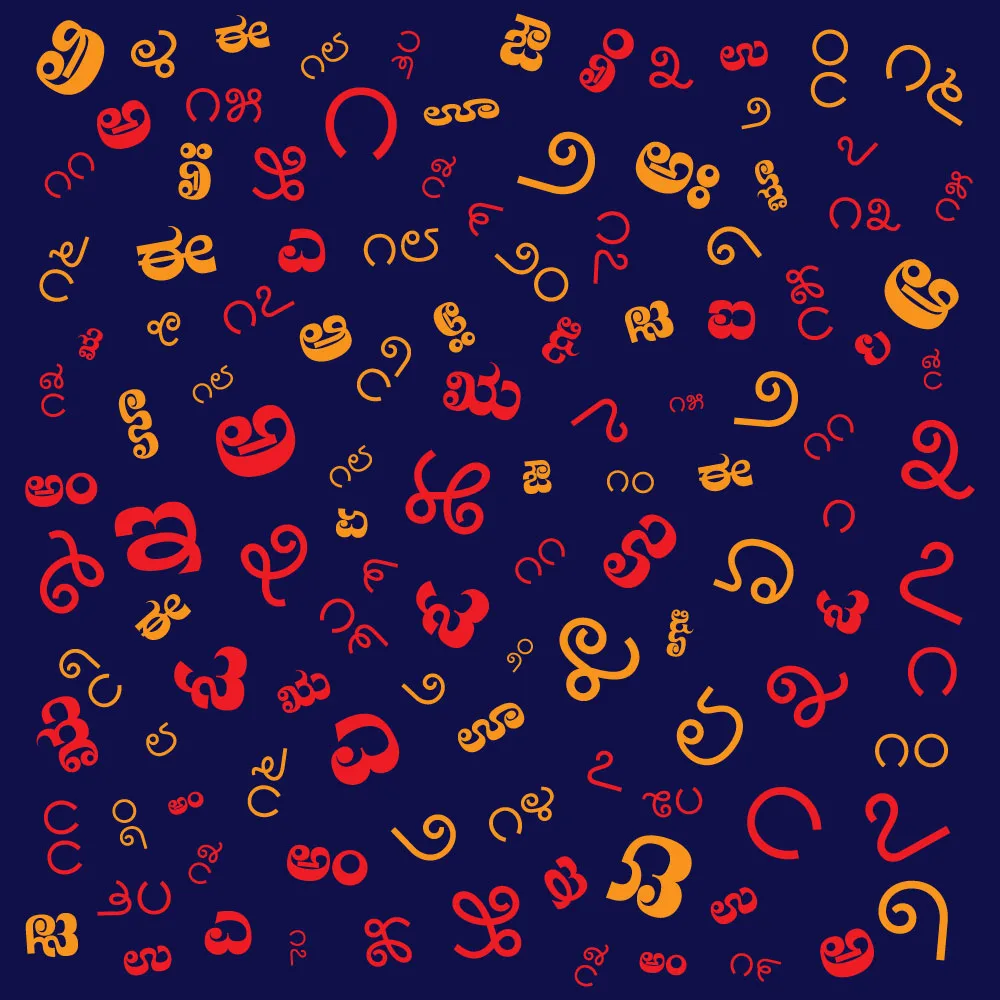 Alphabets pattern vectors kannada