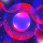 Blue and red abstract modern style background