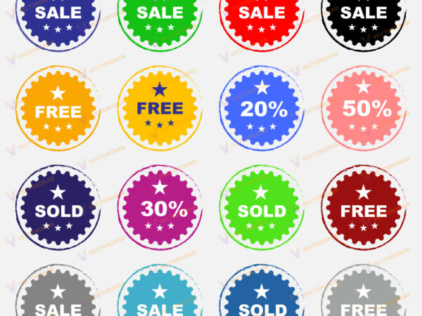 Discount offer badge vector art graphics clipart