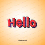 Pop art text effect editable vector