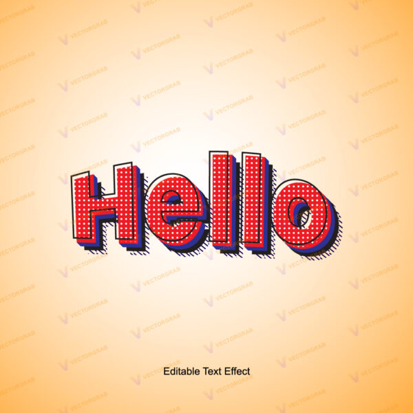 Pop art text effect editable vector