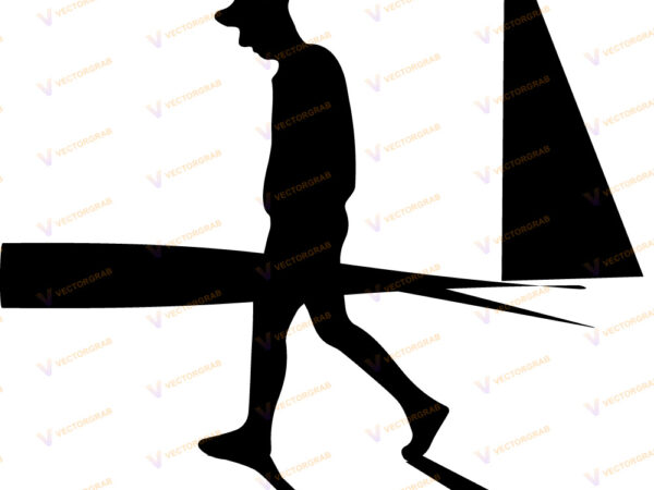 Walking silhouette vector illustration