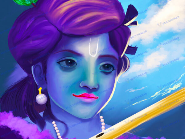 krishna illustration image krishna janmashtami background