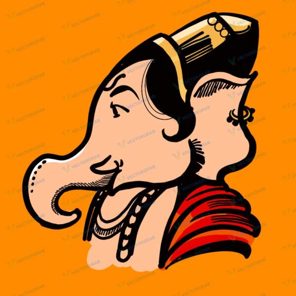 God Ganapati vector sketch hand drawn sketch