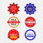 Sale offer badge vector illustration