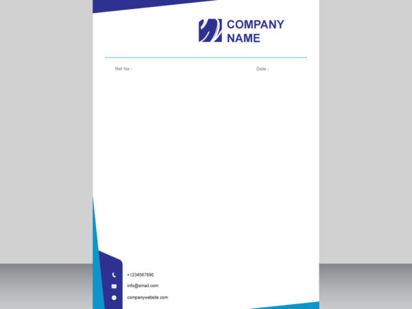 Corporate letterhead design template