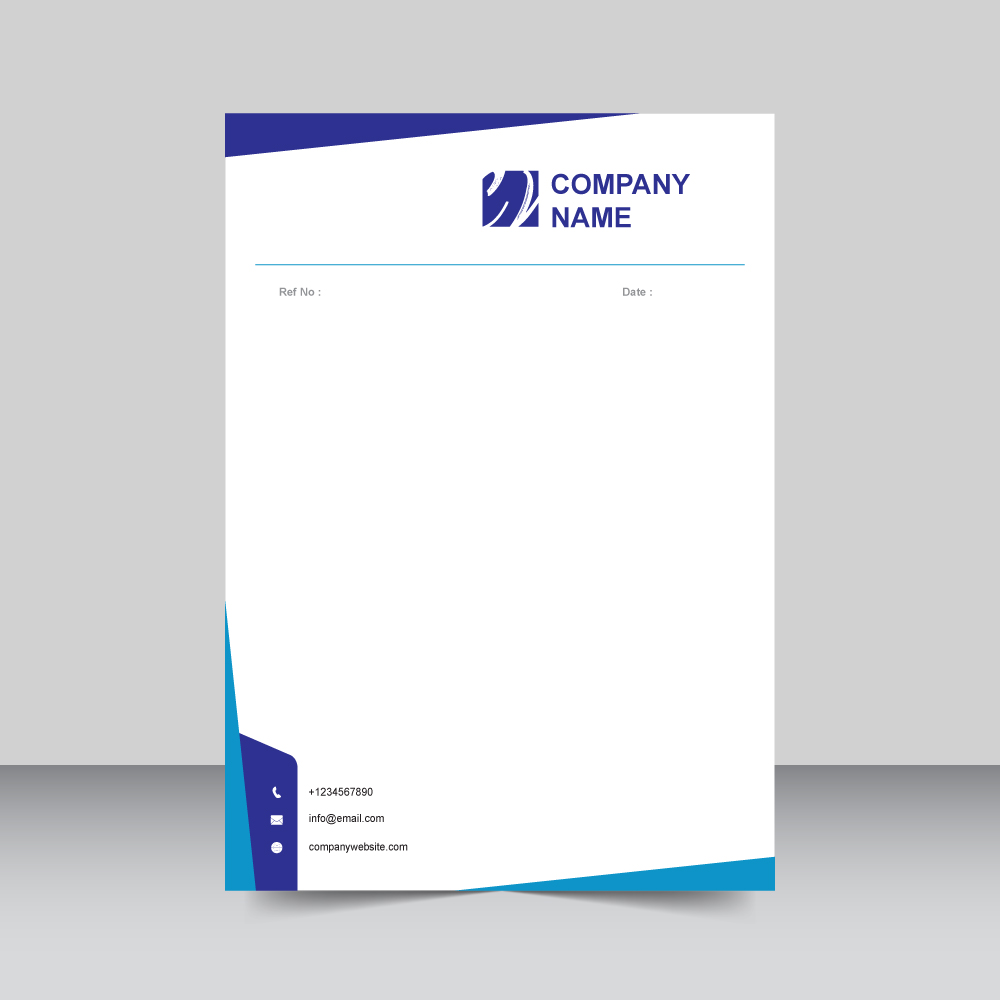 Corporate letterhead design template