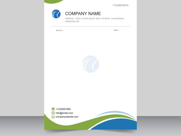 Corporate letterhead simple creative template