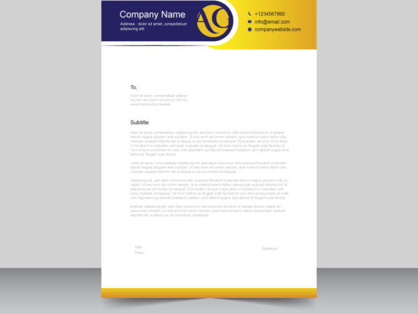 Corporate modern letterhead template