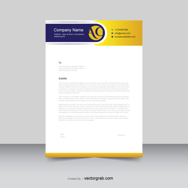 Corporate modern letterhead template