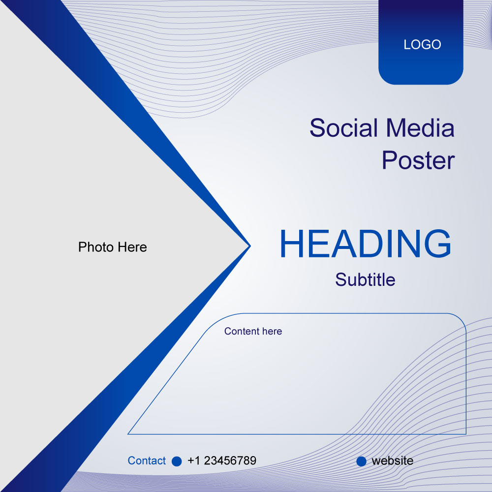 Simple template social media poster free download free template