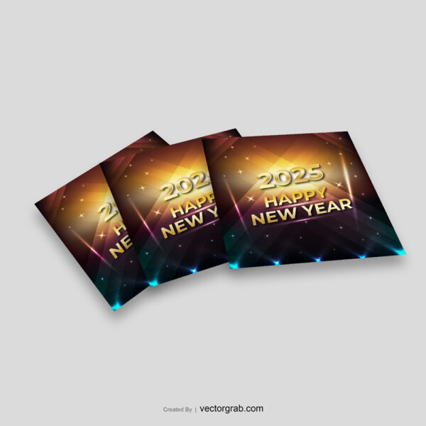 new year theme poster mockup