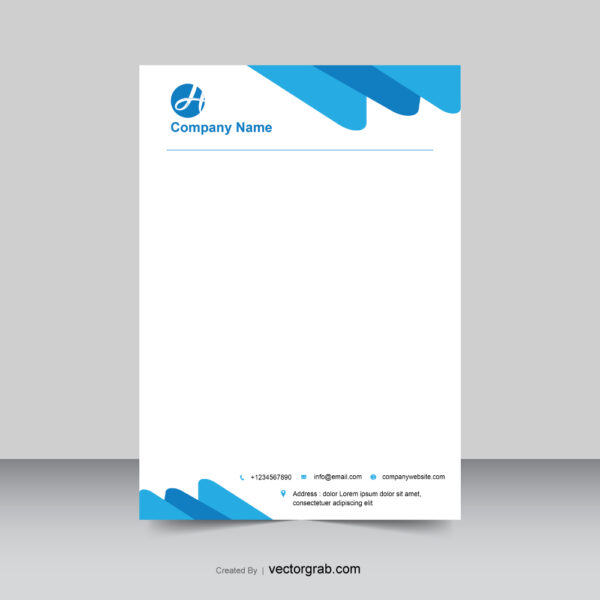 Modern corporate letterhead design