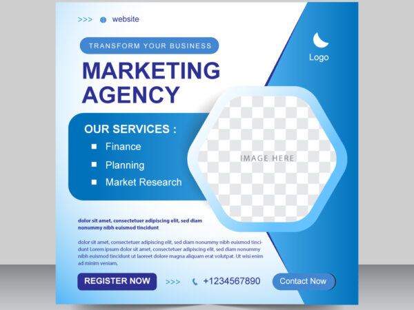 Marketing business social media poster
