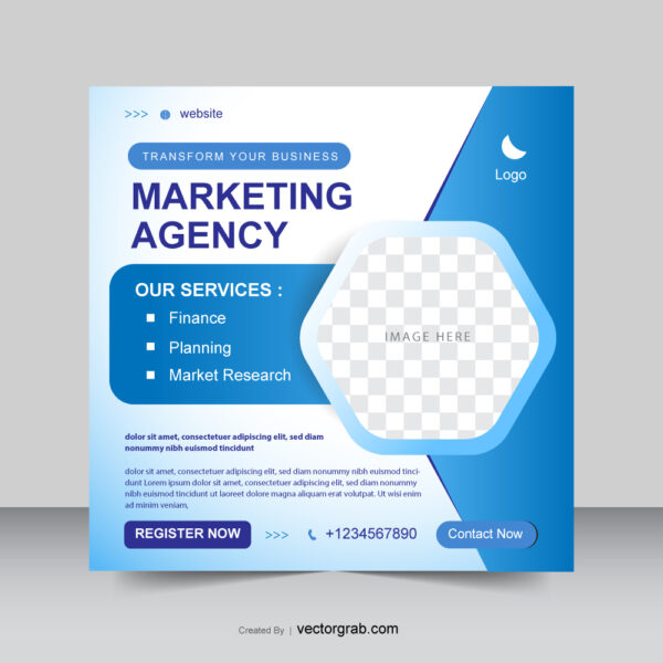 Marketing business social media poster