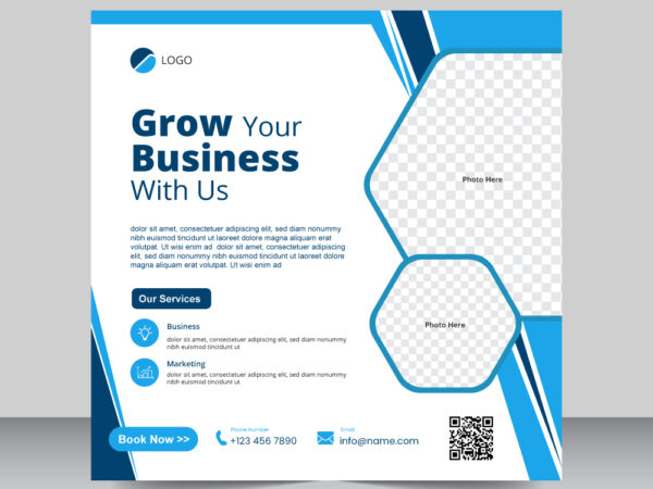 Online business social media poster