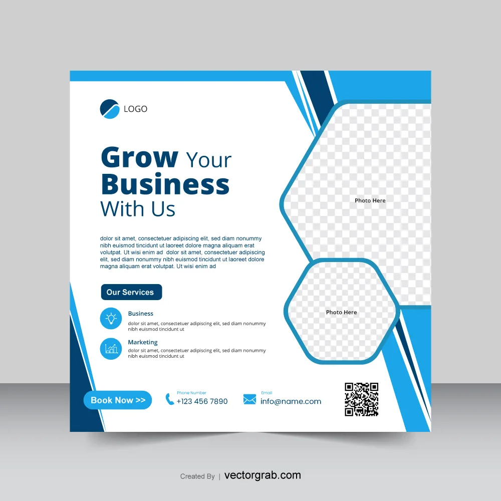 Online business social media poster
