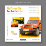 Car Rental Flyer Social Media Instagram Post Banner Template