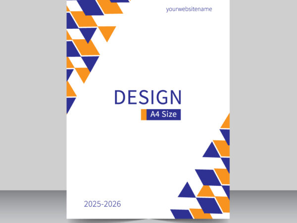 A4 cover design simple template
