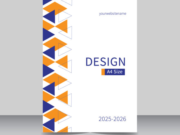 A4 size cover page design template