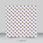 Blue and orange shape pattern background