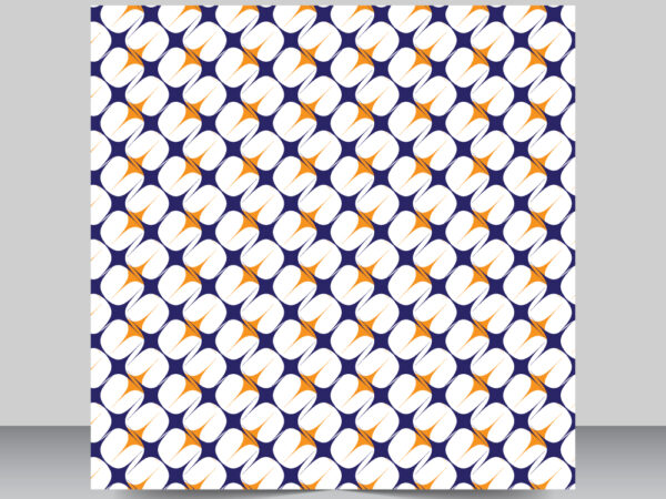 Blue and orange shape pattern background
