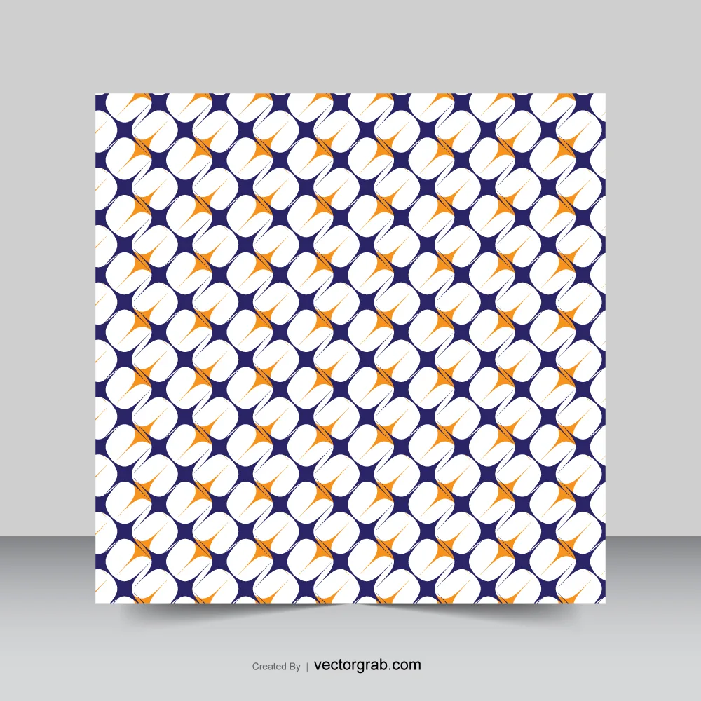 Blue and orange shape pattern background