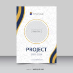 Book cover design A4 document vector background