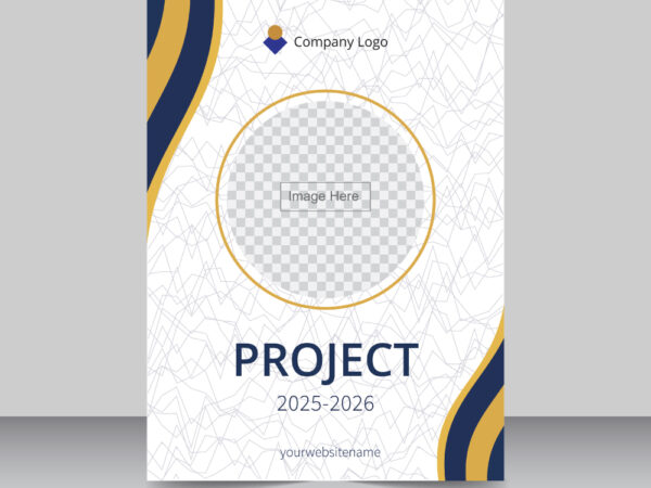 Book cover design A4 document vector background