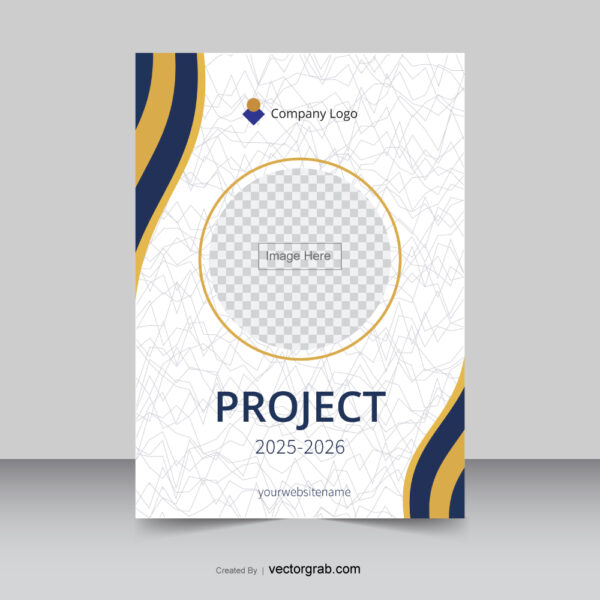 Book cover design A4 document vector background