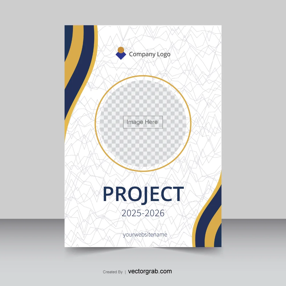 Book cover design A4 document vector background