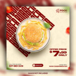 Burger Fries Offer PSD Social Media Post