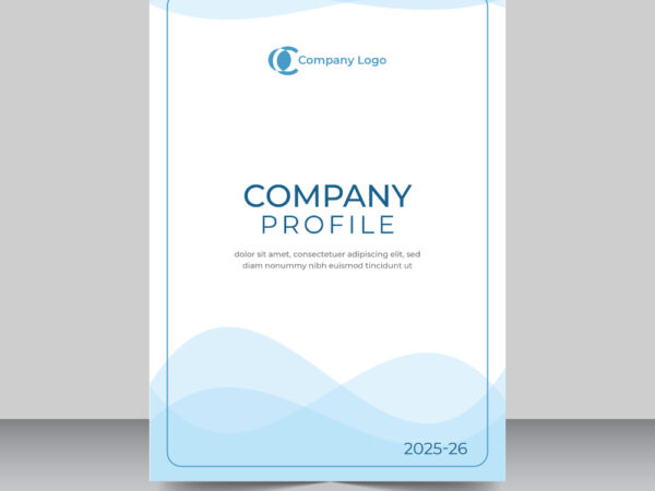 Company profile A4 size document cover design template