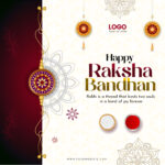 Happy Raksha Bandhan Celebration Invitation PSD Template
