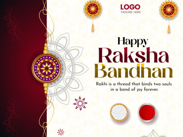 Happy Raksha Bandhan Celebration Invitation PSD Template