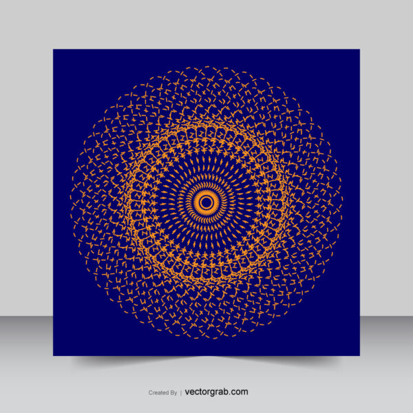 Mandala line art illustration vector backdrop
