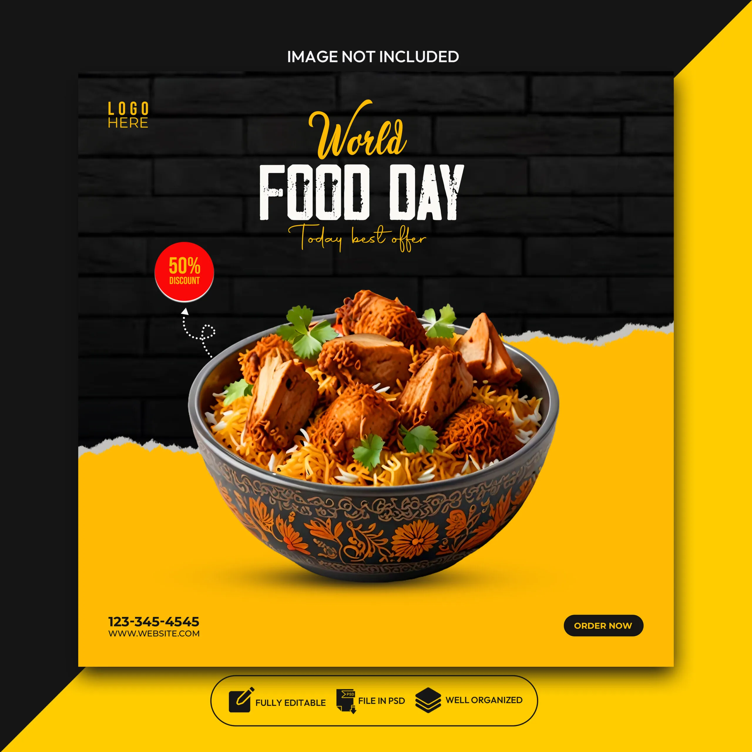 world food day psd poster banner template