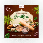 Creative Food Flyer Indian Food Post Social Media Banner Design Template